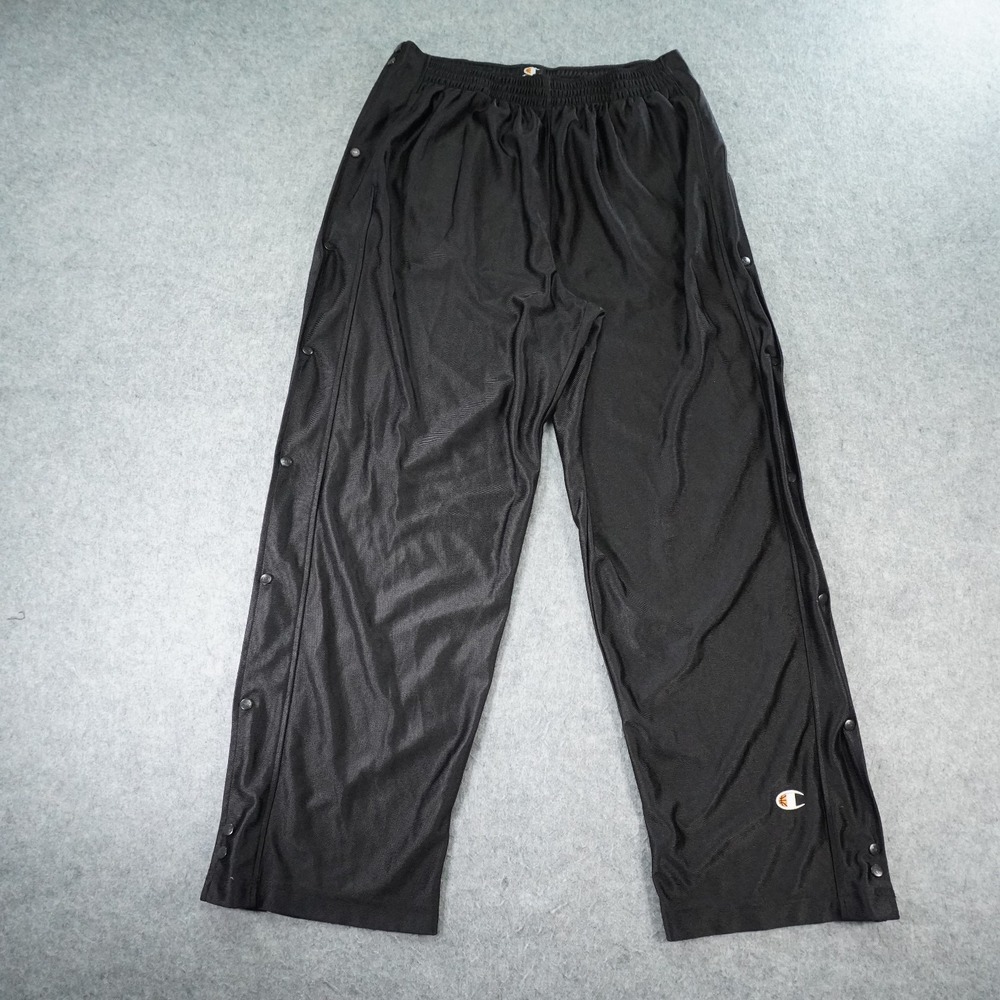 Champion Pants Mens XL Shiny Dazzle Breakaway Baggy Black - Picture 1 of 13